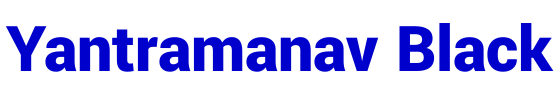 Yantramanav Black шрифт